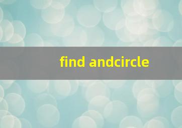 find andcircle